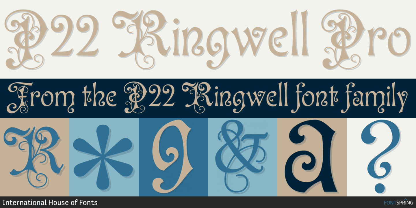 Ejemplo de fuente P22 Ringwell Pro